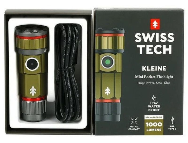 Swisstech Kleine Kompakt ficklampa med 1000 lumen