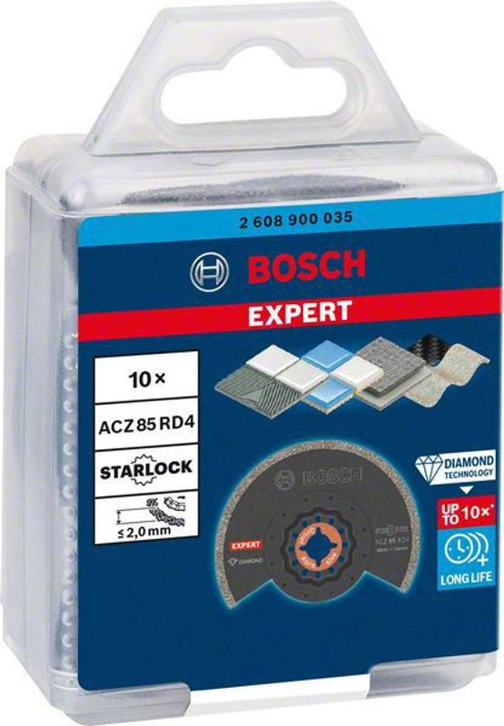 Bosch Expert Grout Segment Blade (Expert Grout segmentblad) ACZ 85 RD4 blad för multiverktyg 85 mm, 10 st
