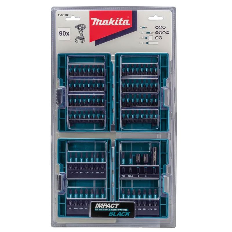 Makita E-03109 Impact Black bit-set 90-delar 35/50mm