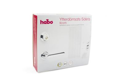 Habo Ytterdörrsats Säkra Exkl Låshus Krom