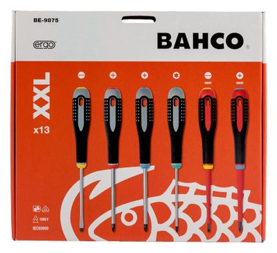 Bahco BE-9875 Skruvmejselsats 13-delar XXL