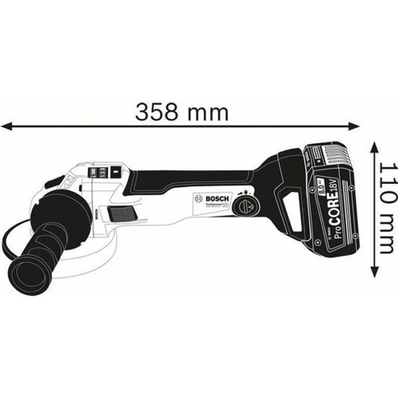 Bosch GWS 18V-10 SC Vinkleslip 18V 125mm (Utan batterier)