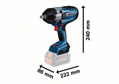 Bosch GDS 18V-1000 Mutterdragare 18V BITRBO (Utan batteri)