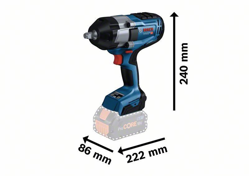 Bosch GDS 18V-1000 Mutterdragare 18V BITRBO (Utan batteri)