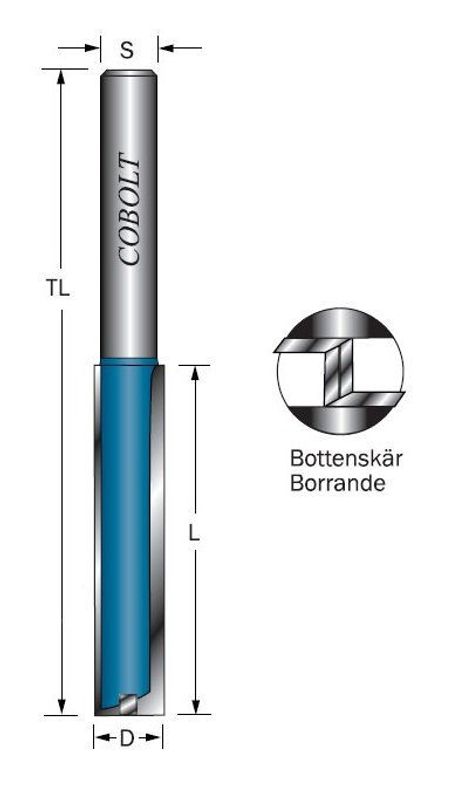 Cobolt Notfräs D=2 L=10 Z=1 S=6