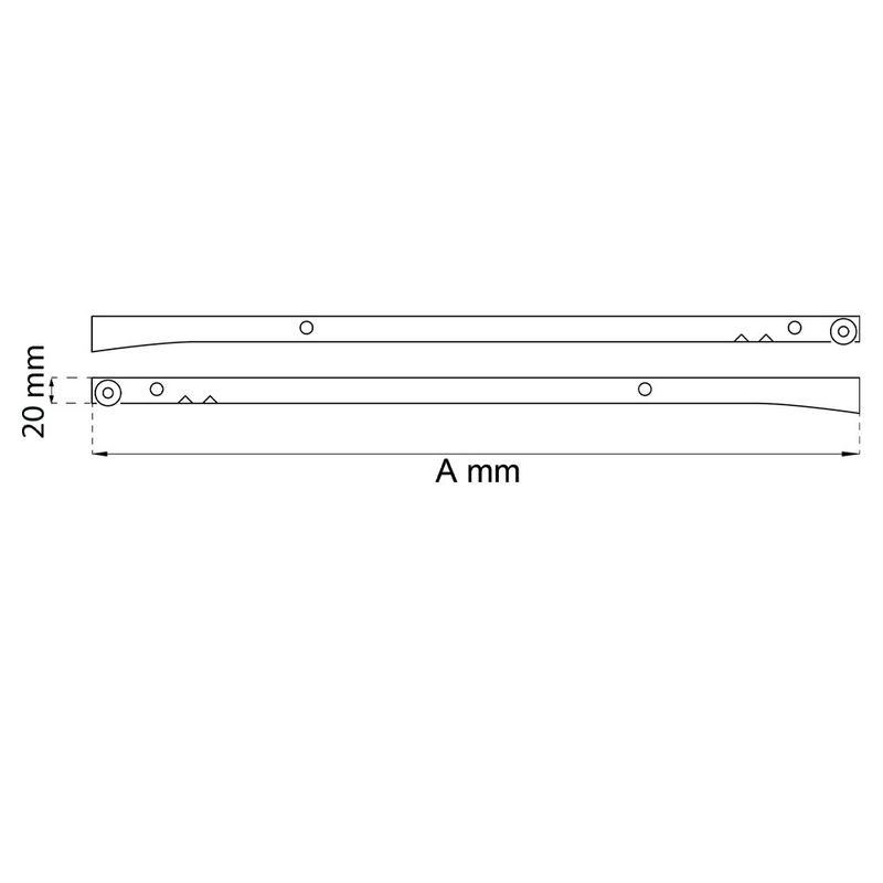 Habo Rullskena 230 550mm 2st