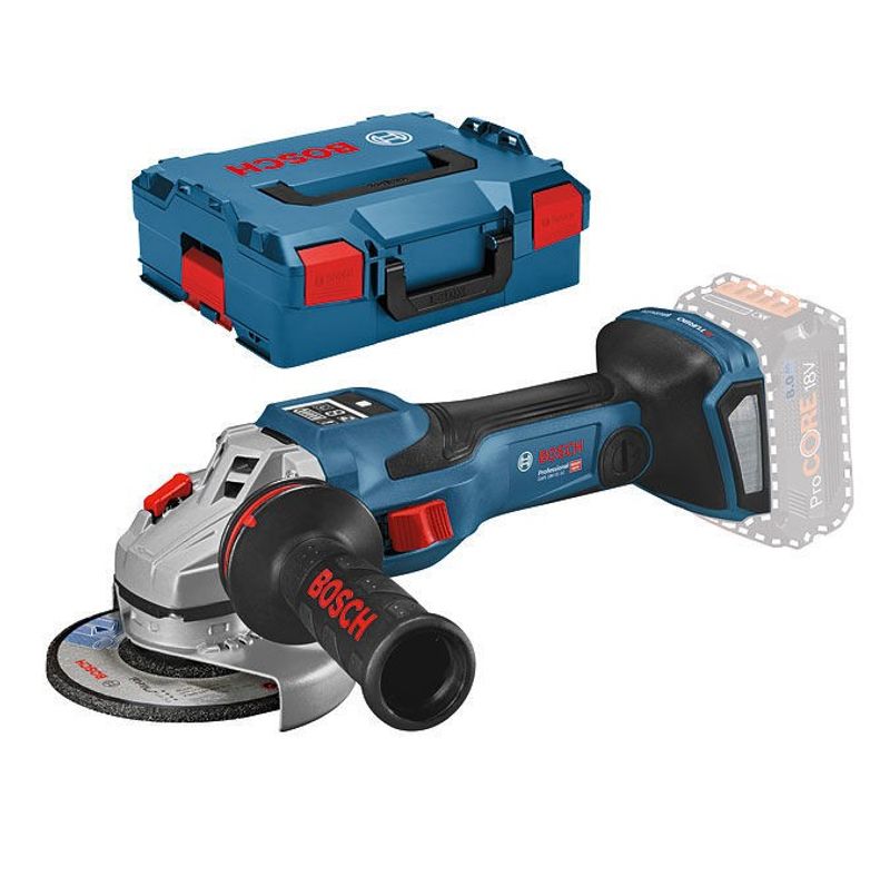 Bosch GWS 18V-15 S Vinkelslip 18V 125mm BITURBO L-BOXX (Utan batterier)
