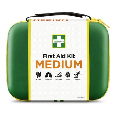 Cederroth Första Hjälpen-kit Medium - Omfattande och Hållbart för Arbetsplatser och Hem