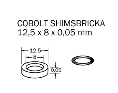 Cobolt Shims-bricka 12,5 x 8 x 0,05 mm