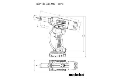 Metabo NMP 18 LTX BL M10 Nitpistol batteridriven 18V METABOX (utan batterier)