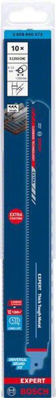 Bosch Expert ‘Thick Tough Metal’ S 1255 CHC tigersågblad 300mm 10st CARBIDE