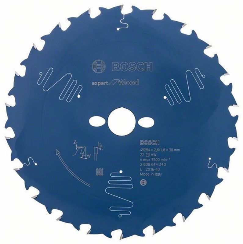 Bosch Sågklinga 254x30mm 22T Expert Wood för Grovklyvning