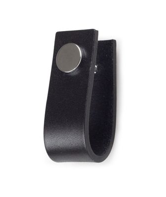 Habo Lådhandtag Svea läder Svart/Krom SB