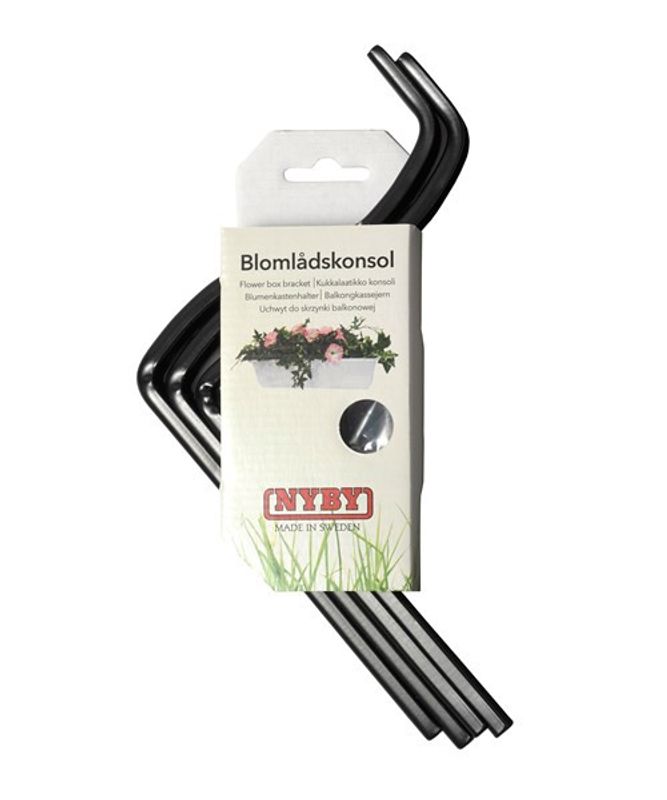 Nyby Konsol Svart för Balkonglåda
