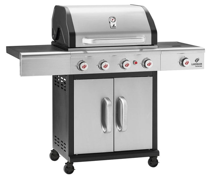 Landmann Triton 4.1 cooK gasolgrill med kokplatta 3,5 kW Rostfritt 4-brännare