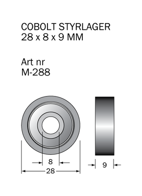Cobolt Kullager 28 x 8mm