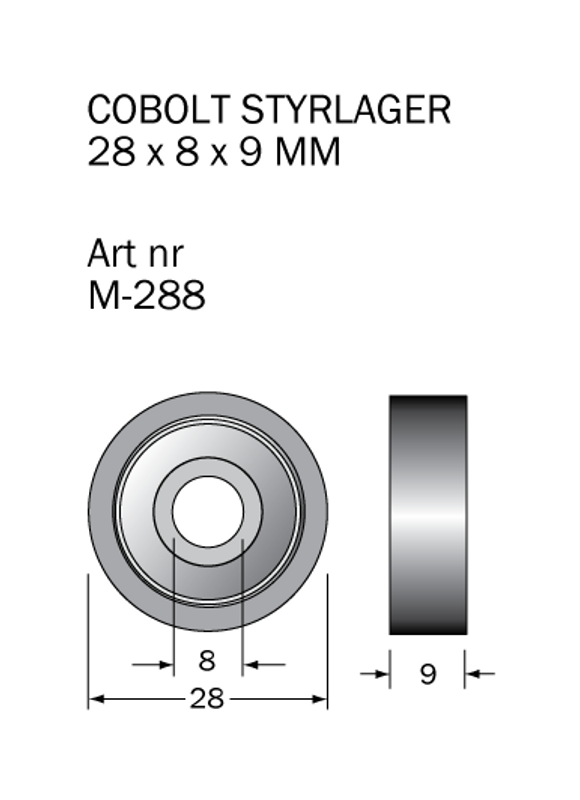 Cobolt Kullager 28 x 8mm