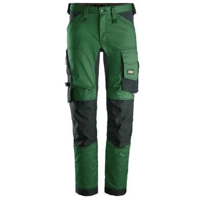 Snickers 6341 Arbetsbyxa Stretch Skogsgrön/Svart