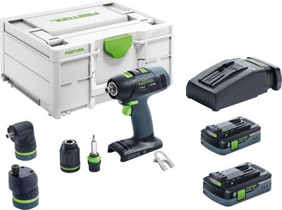 Festool Borr-/skruvdragare T18+3 HPC 4,0 I-Set 2x4,0ah