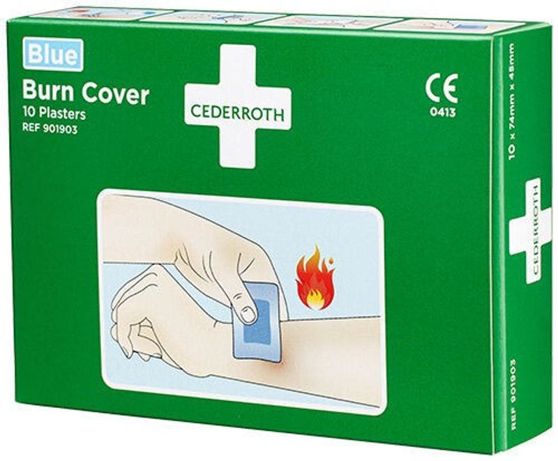 Cederroth Brännskadeplåster Blå 75x45mm 10ST