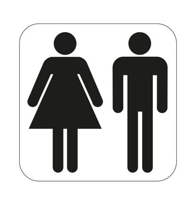 Habo Symbol WC Herr/Dam 80x80mm SB