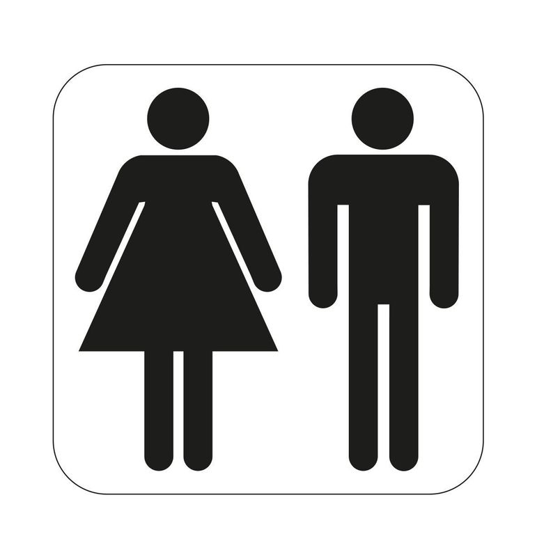 Habo Symbol WC Herr/Dam 80x80mm SB