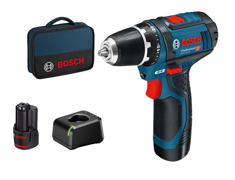 Bosch GSR 12V-15 Borrskruvdragare 12V (2x2,0ah)