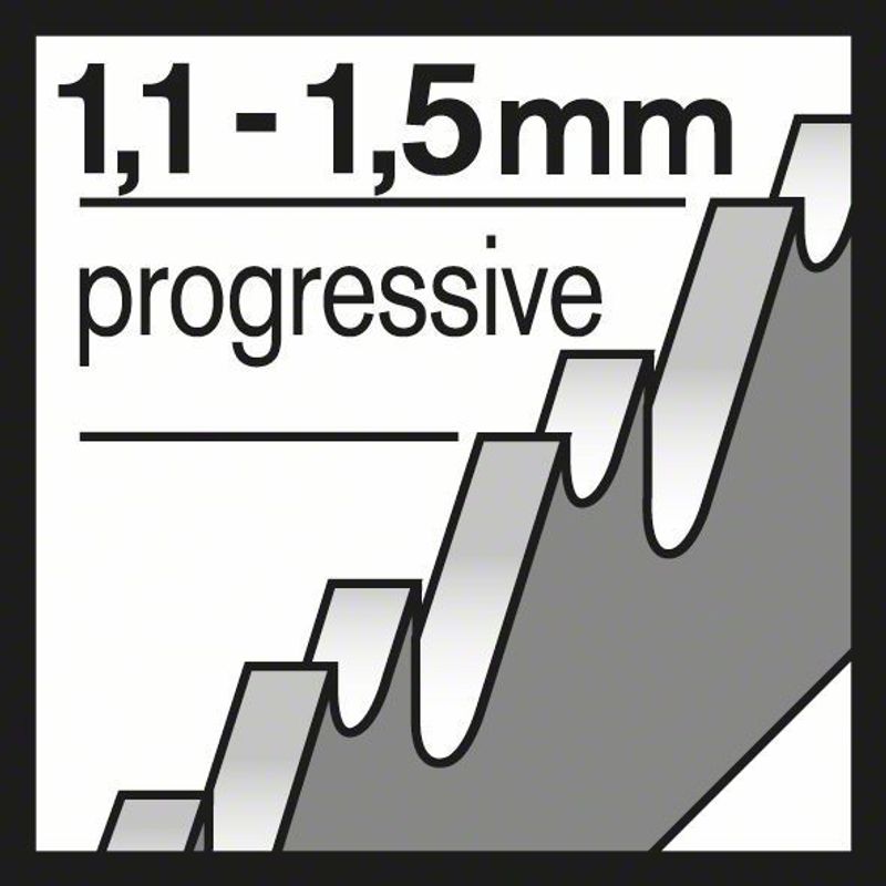Bosch T118A Sticksågsblad Tunnplåt 1-3 mm (5-P)