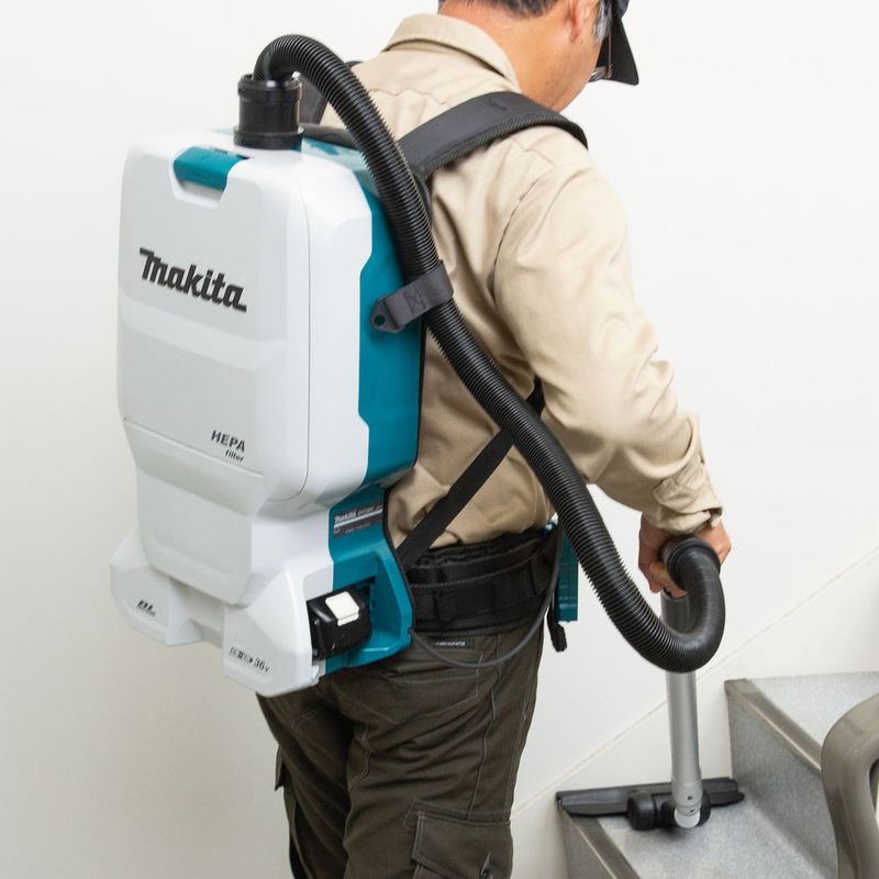 Makita ryggburen dammsugare, 2 X 18 V