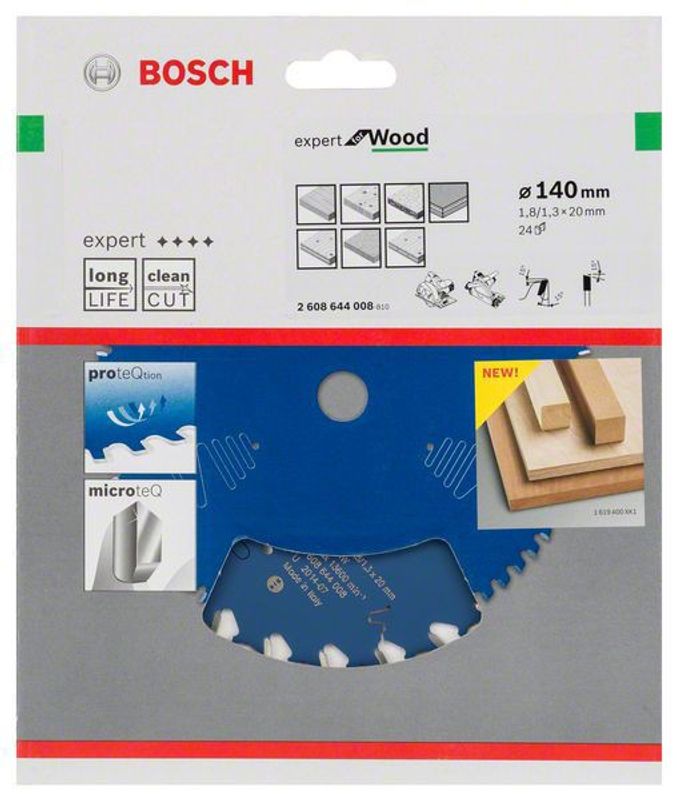 Bosch Cirkelsågsklinga 140x20x1,8mm 24T EXPERT WOOD
