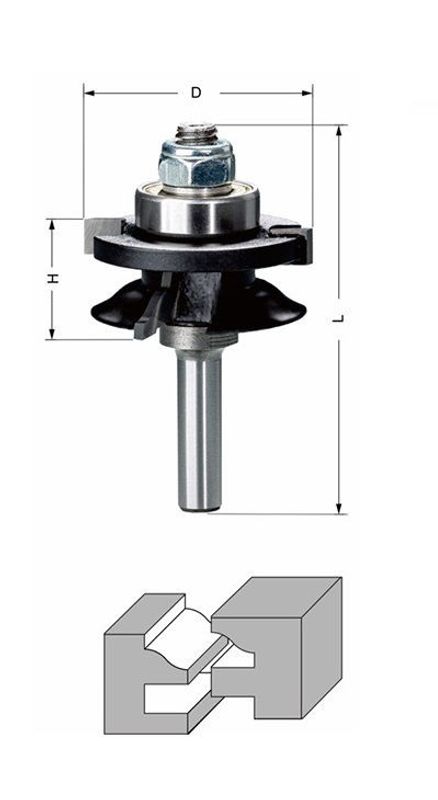 Delver Kontraprofilfräs 41,3x17,29xR6.35x68,5 S=8