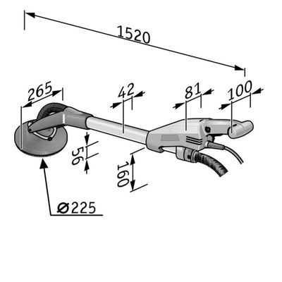 Flex Giraffslip GE7 med utbytbart huvudsystem 710W (utan slang)