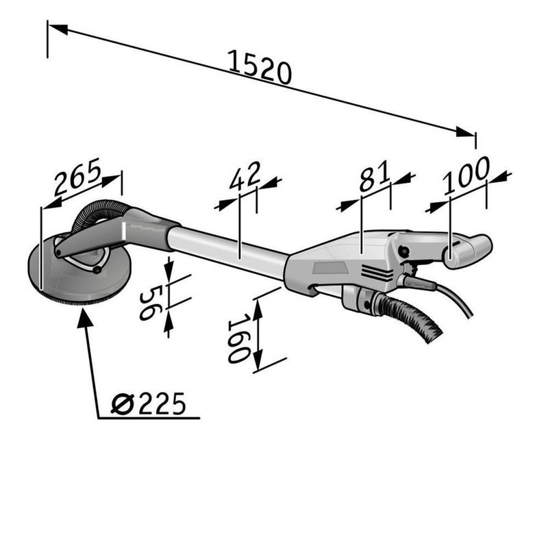 Flex Giraffslip GE7 med utbytbart huvudsystem 710W (utan slang)