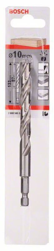 Bosch Träborr 1/4" 6-kant Ø10mm (1-P)
