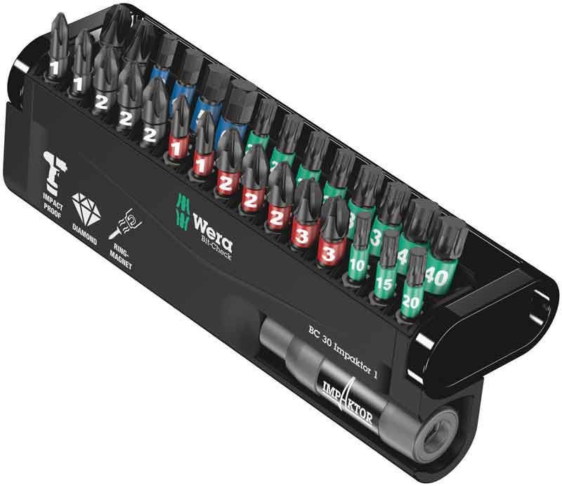 Wera BC-30 Bitssats Bit-Safe IMPAKTOR 30-delar