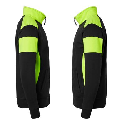 Top Swede Sweatshirt helzip 223 svart/gu XXL