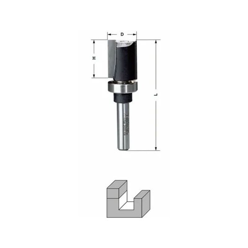 Delver Bottenskärande Mallfräs 14×25x69 S=8