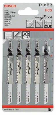 Bosch T101BR Sticksågsblad 5-P för mjuka träslag