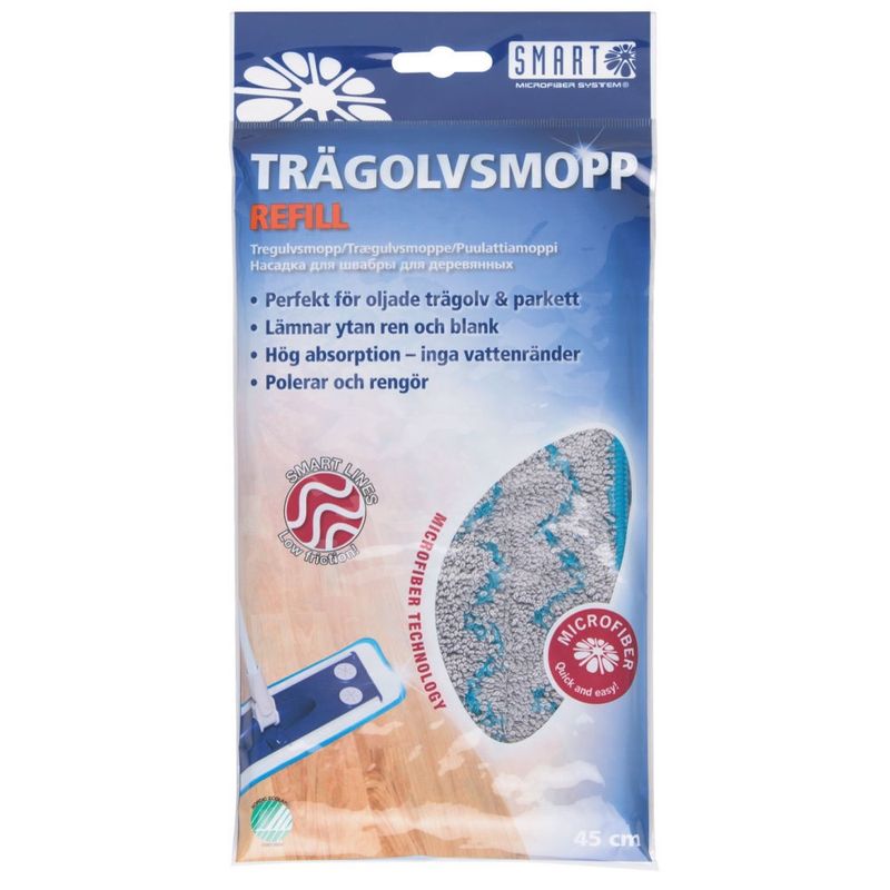 Smart microfiber systems trägolvsmopp refill 45 cm