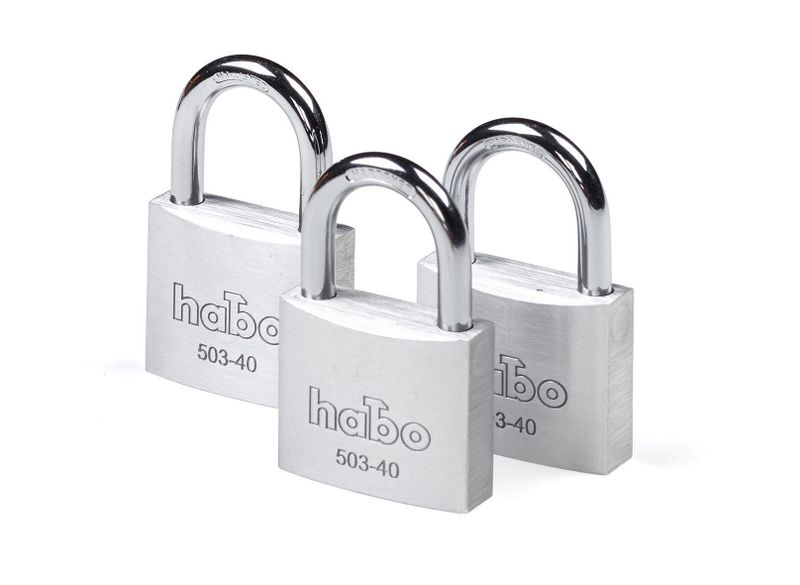 Habo Hänglås 503-40 Tripple Aluminium SB