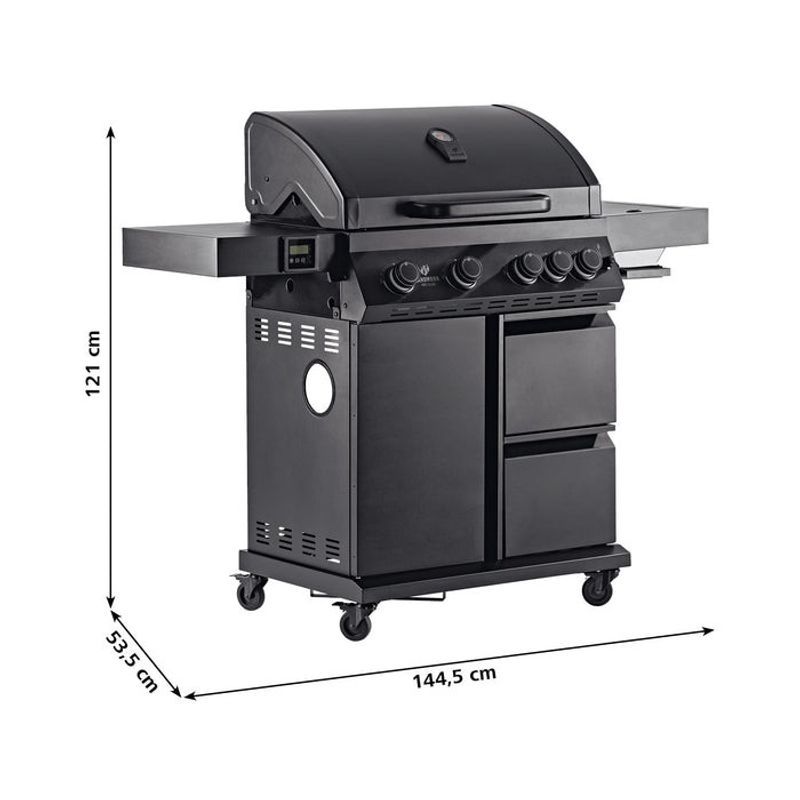 Landmann Cool Black MaxX 4.1 Gasolgrill 4-Brännare Svart