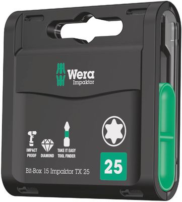 Wera Bitssats Bit-Box 15 Impaktor TX25