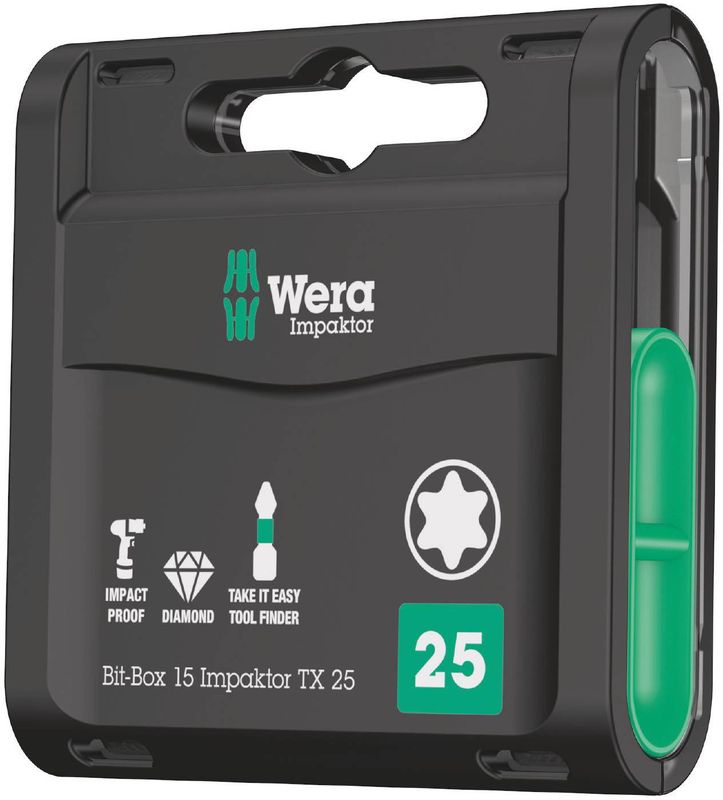 Wera Bitssats Bit-Box 15 Impaktor TX25