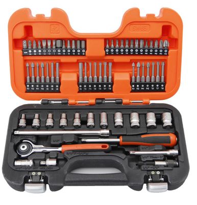 Bahco SW65 Hylsnyckelsats med 65-delar 1/4"