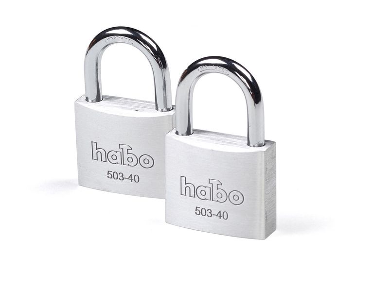Habo Hänglås 503-40 Twin Aluminium SB