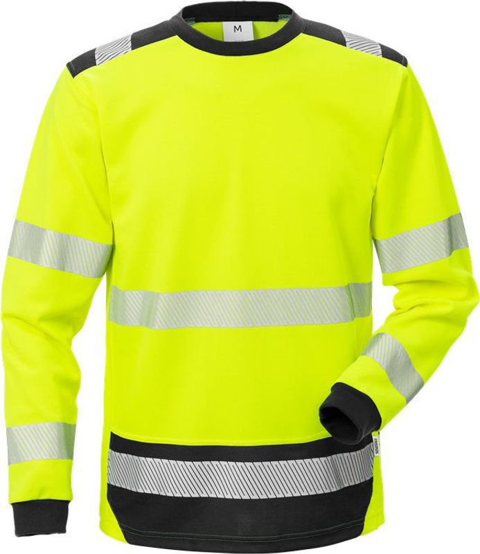Fristads Varsel Långärmad T-shirt 7724 THV, klass 3 Varsel Gul/Svart