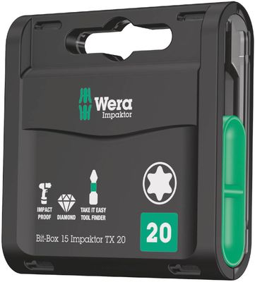 Wera Bitssats Bit-Box 15 Impaktor TX20
