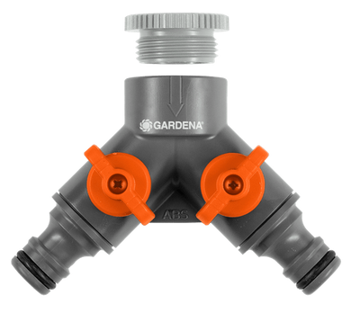 Gardena 00936-20 2-vägskran med adapter 1/2"-3/4"