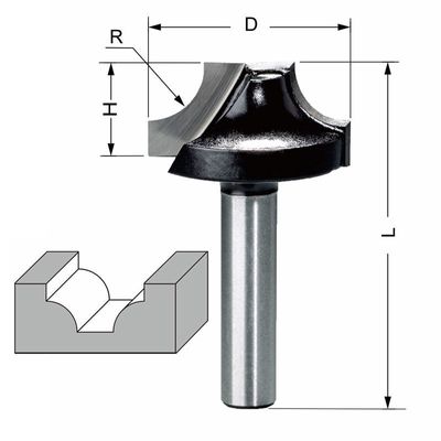 Delver Radiefräs 19×R3.2×45 S=8