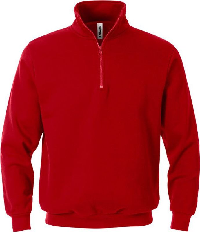 Fristads Sweatshirt Kort dragkedja 1737 SWB Röd